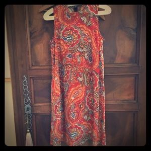 J.Jill Paisley Mock Neck Dress NWT